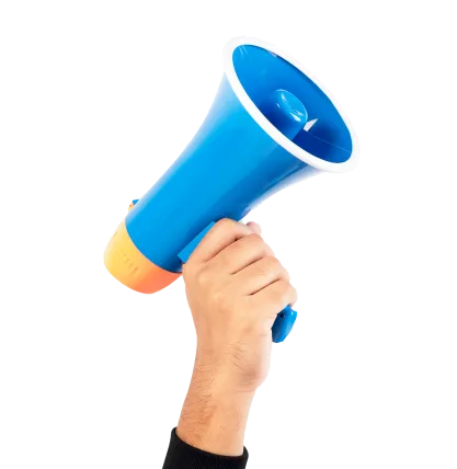 hand-holding-megaphone-marketing-announcement-campaign 1